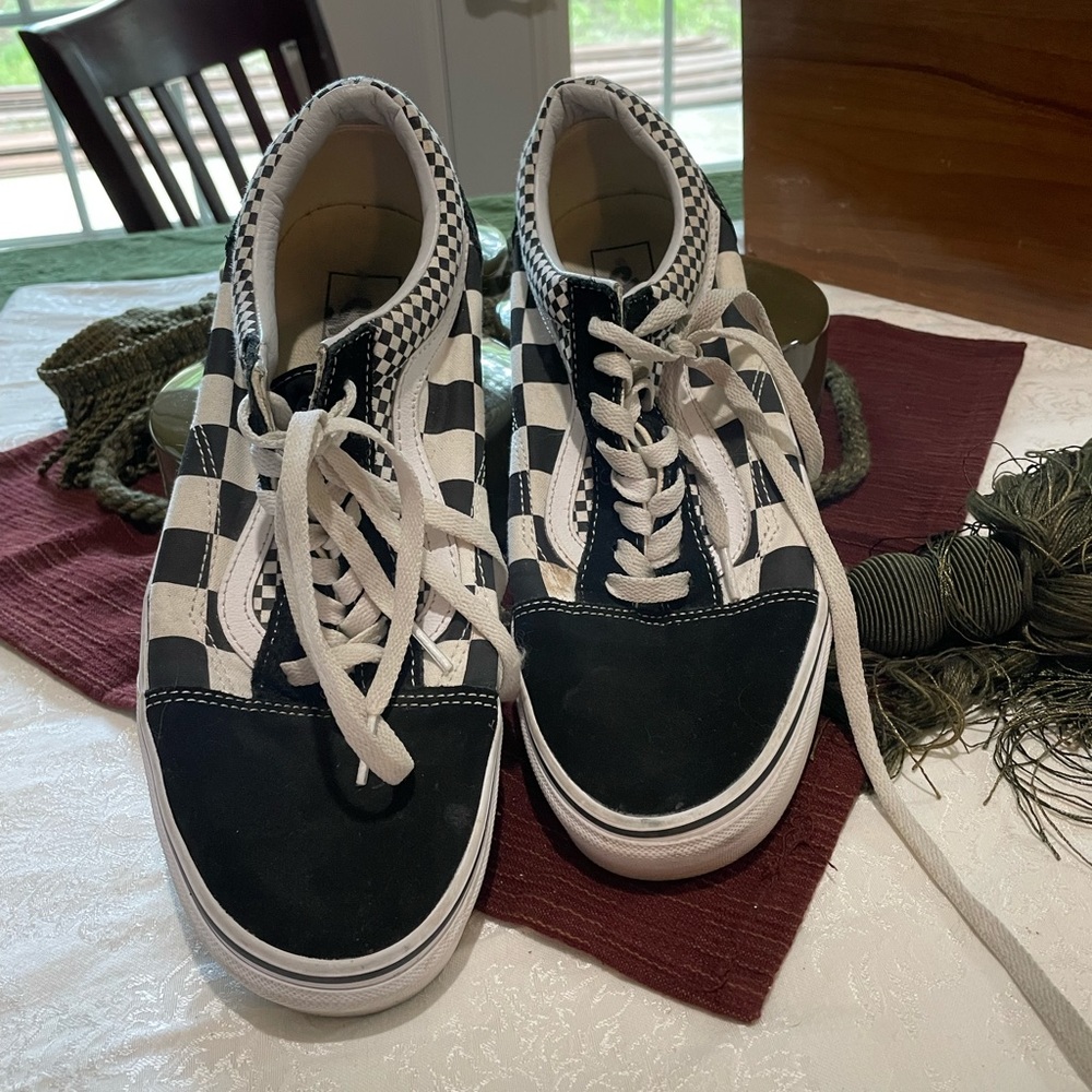 Item #46. Classic low top Vans in vintage checker